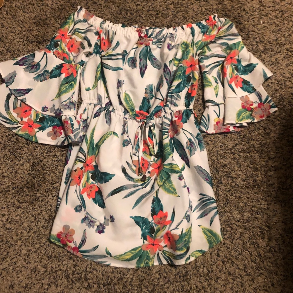 Floral off the shoulder dress
